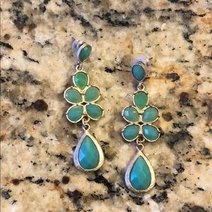 Fun green statement earrings